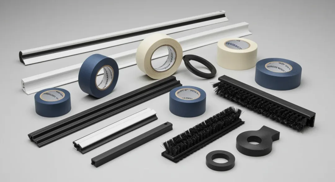 Various weather stripping materials types for home sealing